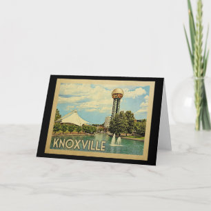 Knoxvilleテネシー州のヴィンテージ旅行 カード