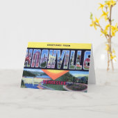 Knoxvilleテネシー州の大きい手紙の挨拶 カード (黄色い花)