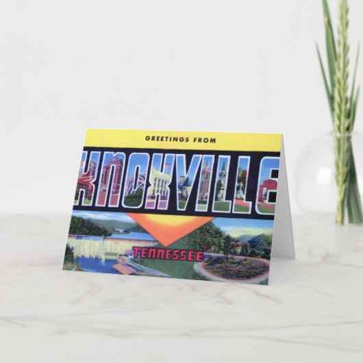 Knoxvilleテネシー州の大きい手紙の挨拶 カード (正面)