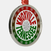 Knoxvilleテネシー州の赤い緑のオーナメント メタルオーナメント (右)