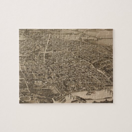 Knoxville (1886年)のヴィンテージの絵解き地図 ジグソーパズル (横)