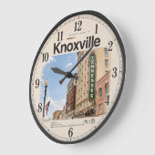 Knoxville Tennessee ラージ壁時計 (傾斜)