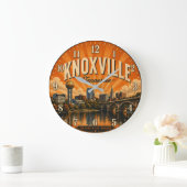 Knoxville Tennessee ラージ壁時計 (ホーム)