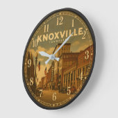 Knoxville Tennessee Downtown  ラージ壁時計 (傾斜)