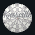 Knoxville TN Gray And White editable text ダーツボード<br><div class="desc">Knoxville TN Gray And White editable text Dartboard 🎯 Add your text or name by selecting the personalization option 🎯</div>