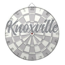 Knoxville TN Gray And White editable text ダーツボード