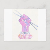 Kntting力の握りこぶしはとの抵抗します ポストカード (正面)