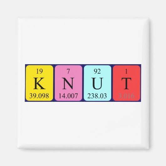Knut周期表名磁石 マグネット (正面)