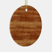 Koaの巻き毛のアカシアの木製の穀物の一見 セラミックオーナメント (右)