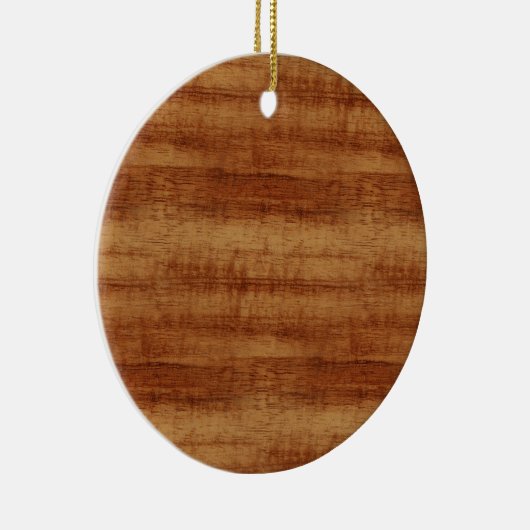 Koaの巻き毛のアカシアの木製の穀物の一見 セラミックオーナメント (右)