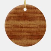 Koaの巻き毛のアカシアの木製の穀物の一見 セラミックオーナメント (裏面)