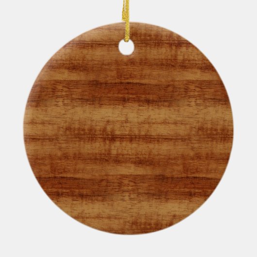 Koaの巻き毛のアカシアの木製の穀物の一見 セラミックオーナメント (裏面)