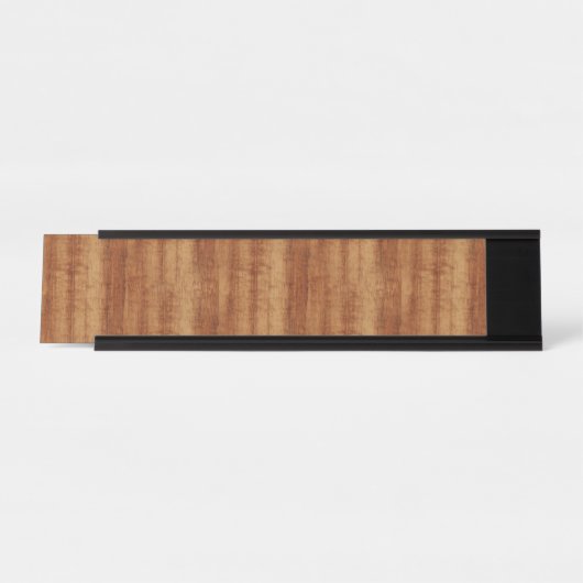 Koaの巻き毛のアカシアの木製の穀物の一見 デスクネームプレート (正面)