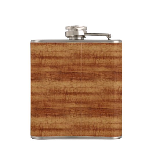 Koaの巻き毛のアカシアの木製の穀物の一見 フラスク (裏面)