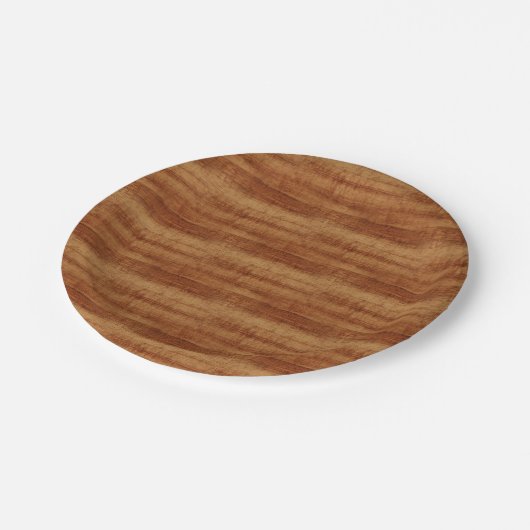 Koaの巻き毛のアカシアの木製の穀物の一見 ペーパープレート (アングル)