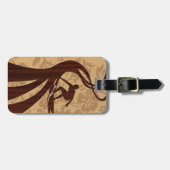 Koaの木製のサーファーのハワイの荷物のラベル ラゲッジタグ (正面横)