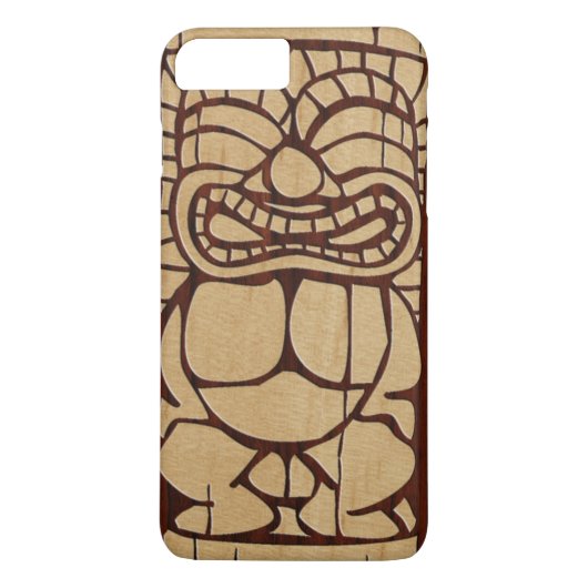 Koa木製のTiki Ailaniのサーフボード Case-Mate iPhoneケース (裏面)