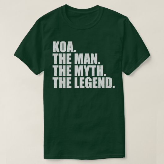KoaKoaの名前Koaの与え名前 Tシャツ (デザイン正面)