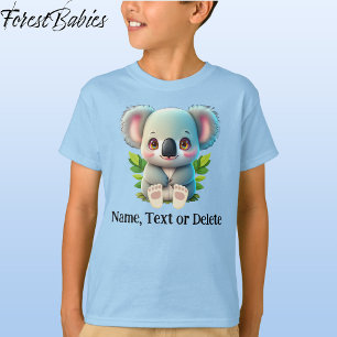 Koalaクマかわいい子供たち野生動物グラフィック Tシャツ
