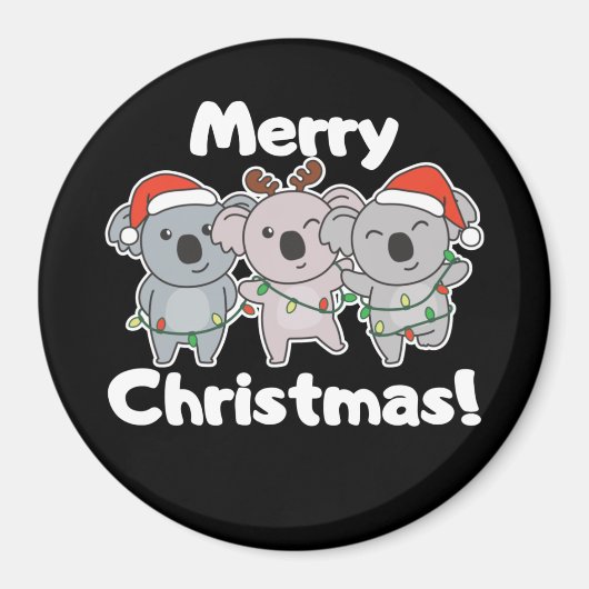 Koalaクリスマス動物KoalasメリークリスマスMag マグネット (正面)