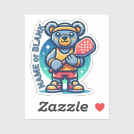 KOALA自分の文字を追加 – Pickleball Mascot Player シール