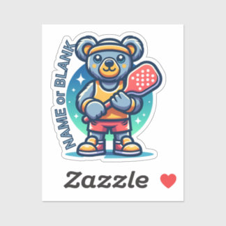 KOALA自分の文字を追加 – Pickleball Mascot Player シール
