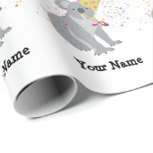 Koala – 動物と男の子のパーティーの名前 ラッピングペーパー (ロールコーナー)