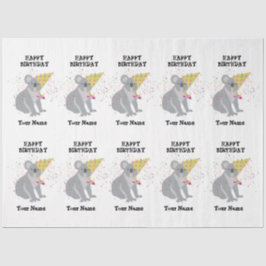 Koala – 動物と男の子のパーティーの名前 薄葉紙