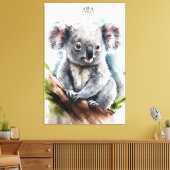 Koala – 水の色を引き伸絵を描ばしキャンバス印刷 キャンバスプリント (インサイチュ (リビング))