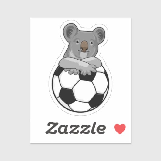 Koala at Soccer Sports シール (シート)