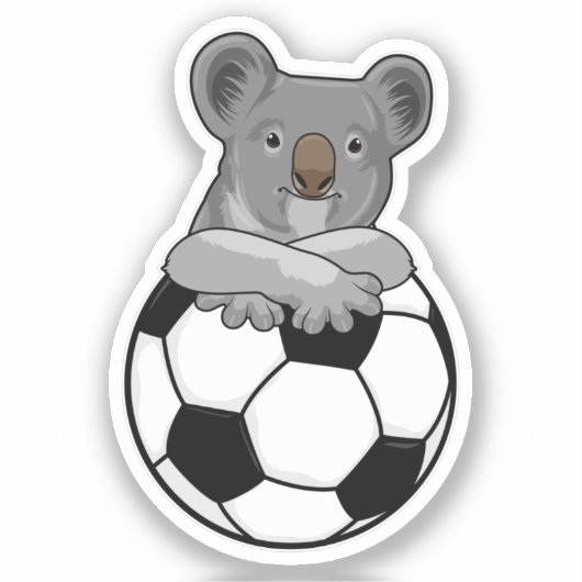 Koala at Soccer Sports シール (正面)