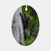 Koala Australia Merry Christmas メタルオーナメント (正面右)