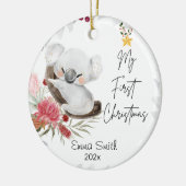 Koala Baby’s First Christmas Personalized Ornament セラミックオーナメント (左)