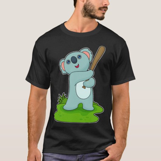 Koala Baseball Baseball bat Sports Tシャツ (正面)