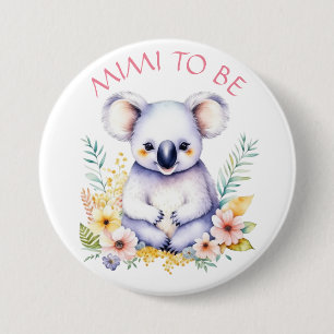 Koala BearをテーマにしたMimiが赤ちゃんシャワー 缶バッジ