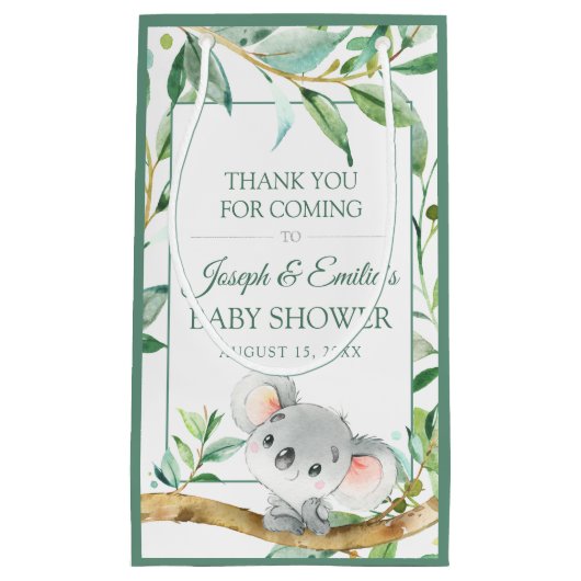 Koala Bear贈り物ラベルfor Visives スモールペーパーバッグ (正面)