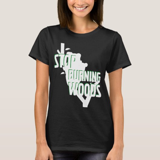 Koala Bear and Koala bear baby stop burning woods  Tシャツ (正面)