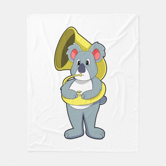 Koala bear at Music with Saxphone.PNG フリースブランケット (正面)