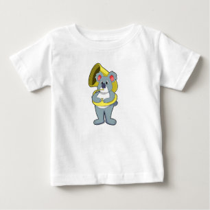 Koala bear at Music with Saxphone.PNG ベビーTシャツ