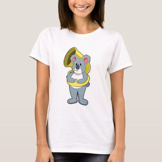 Koala bear at Music with Saxphone.PNG Tシャツ (正面)