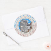 Koala Bear Australiaステッカー ラウンドシール (封筒)