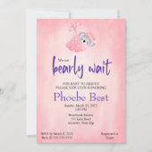 Koala bear Baby Showerへの招待 招待状 (正面)