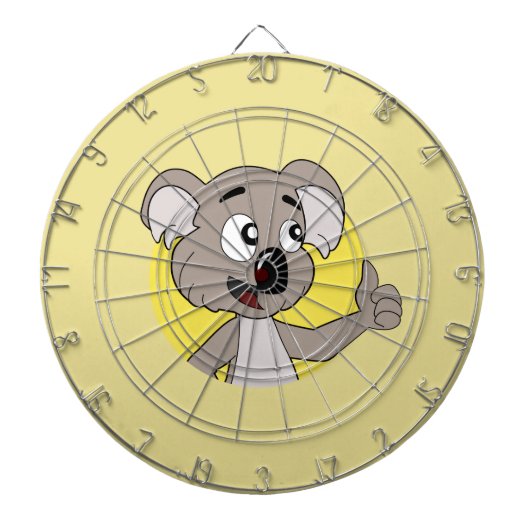 Koala bear cartoon dart board ダーツボード (正面)