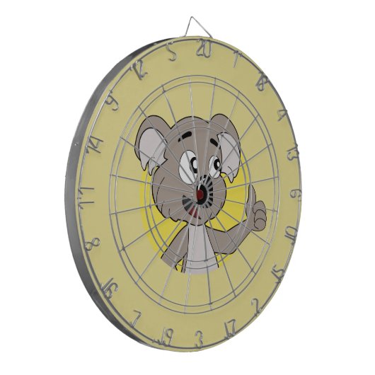 Koala bear cartoon dart board ダーツボード (正面左)