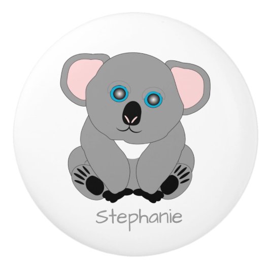 Koala Bear Design Personalised セラミックノブ (正面)