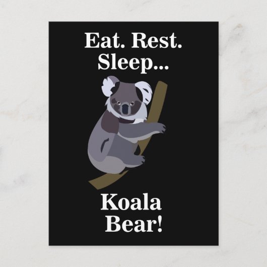 Koala Bear Funny ポストカード (正面)