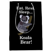 Koala Bear Funny ミディアムペーパーバッグ (正面)
