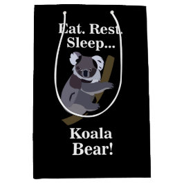 Koala Bear Funny ミディアムペーパーバッグ