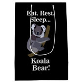 Koala Bear Funny ミディアムペーパーバッグ (裏面)