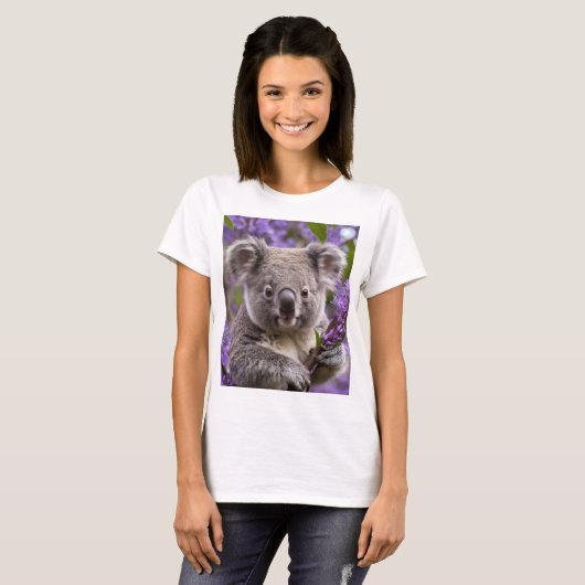 Koala Bear In Jacaranda Tree, Tシャツ (正面フル)